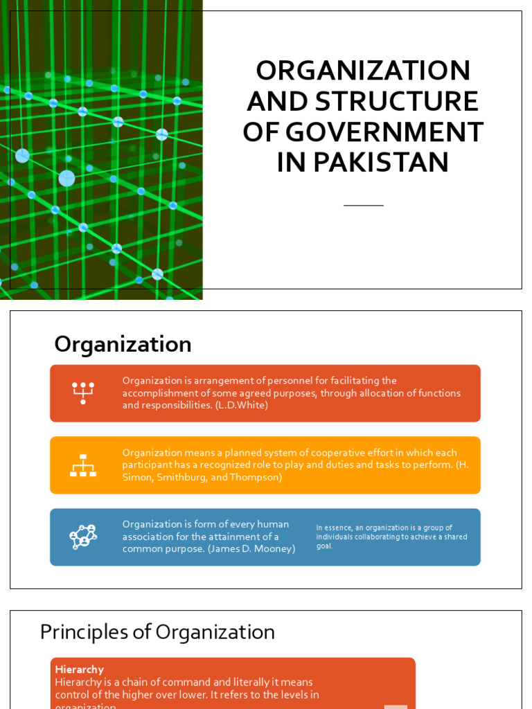 Organization and Structure of Government in Pakistan | PDF | Ministry ...