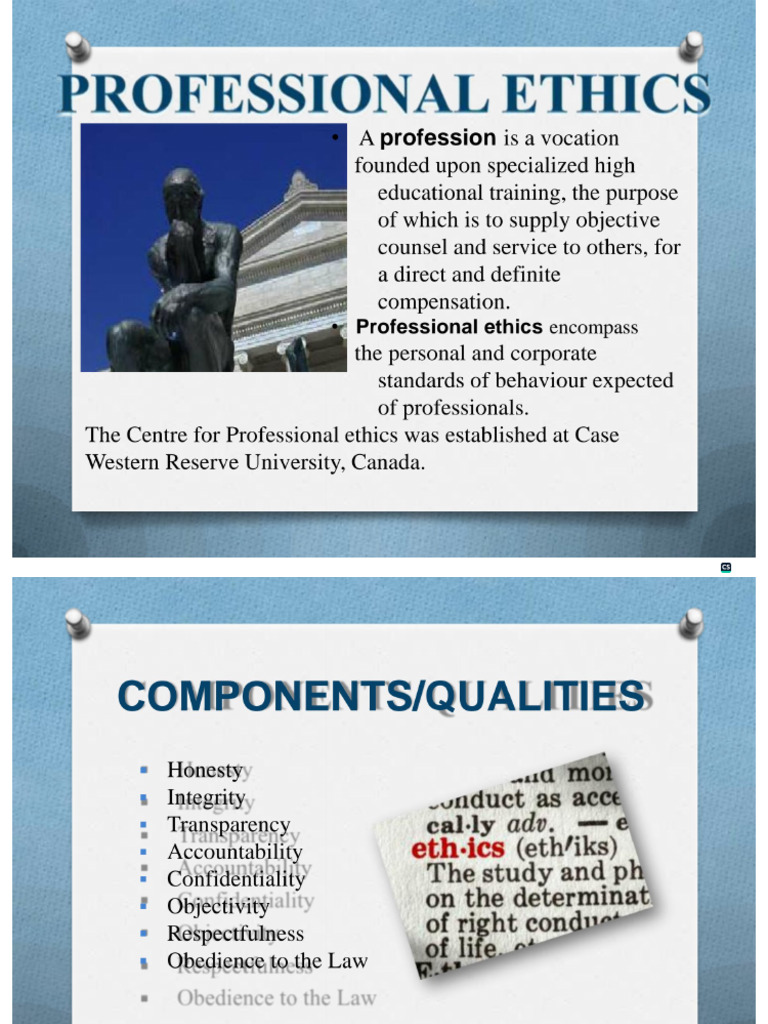 Professional Ethics Basics | PDF