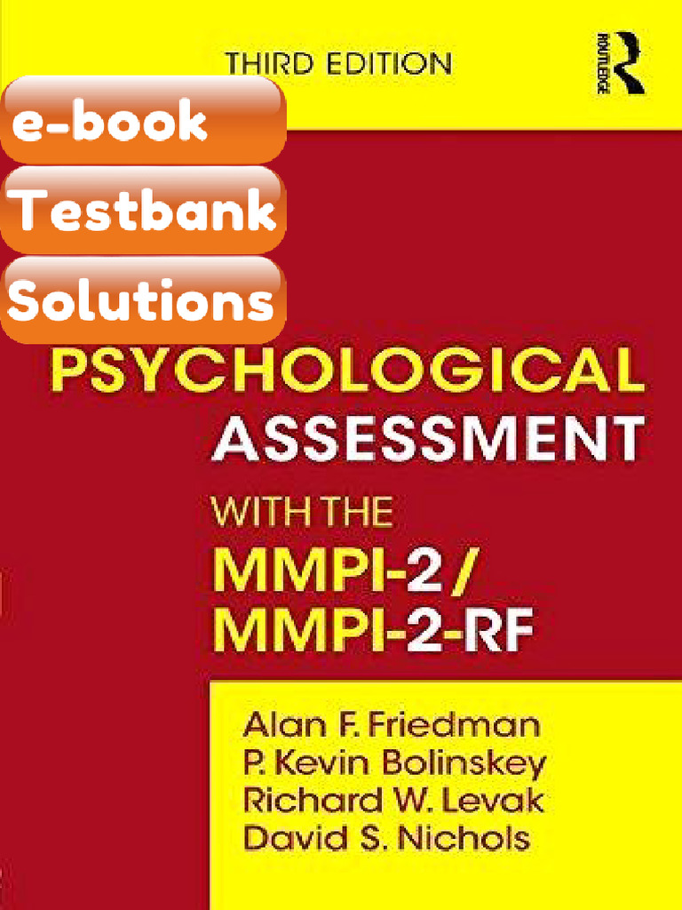 Testbank Psychological Assessment With the MMPI2 MMPI2RF Fast Download ...