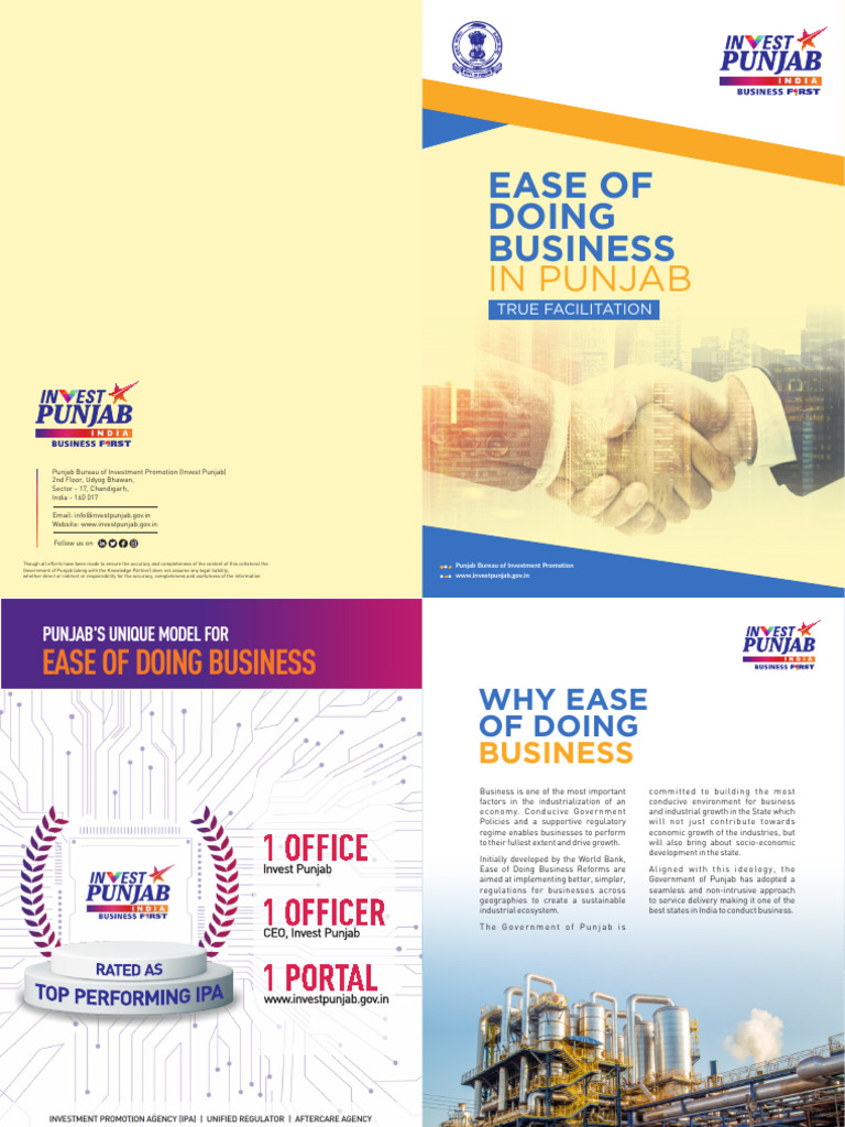 Ease of Doing Business in Punjab | PDF | Business | Economies
