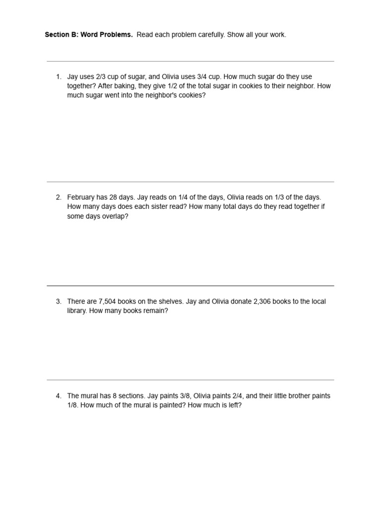 Word Problems - Midterm Math | PDF