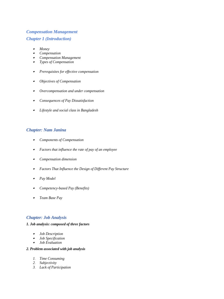 Syllabus Compensation Management | PDF | Performance Appraisal | Job ...