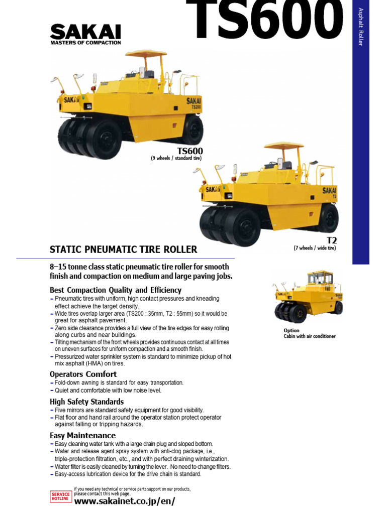 Brosur Sakai Ts 600 | PDF | Tire | Diesel Engine