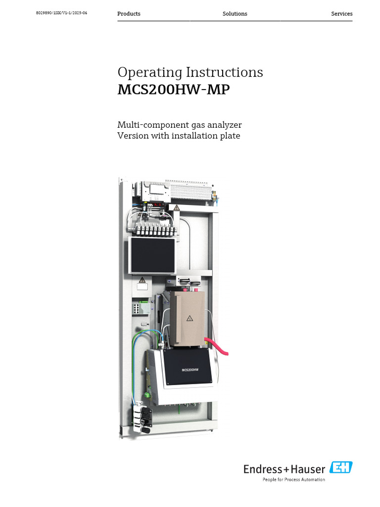1SIK OI MCS200HW-MP en V1-1 2025-06 EHS | PDF | Vacuum Tube | Gases
