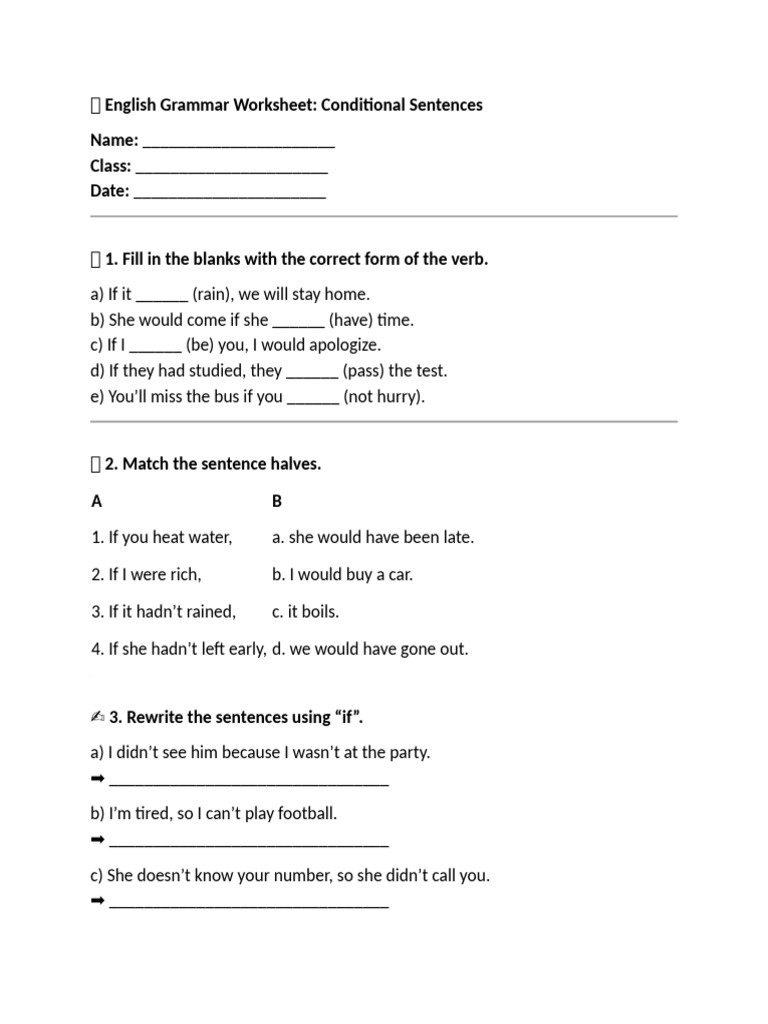 ? English Grammar Worksheet | PDF