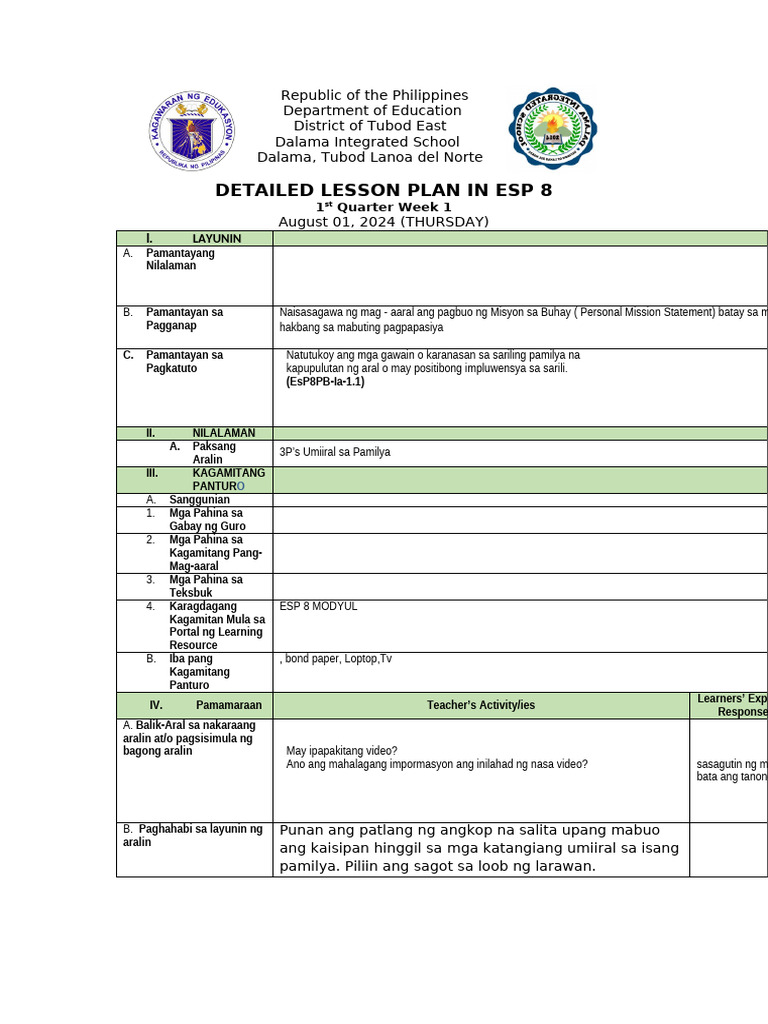 ESP lp week 3 | PDF