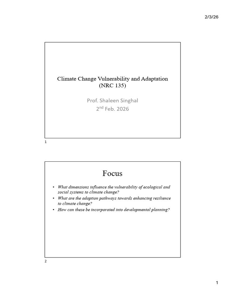 Climate Change - Vul and Adaptation | PDF | Climate Change | Sustainability