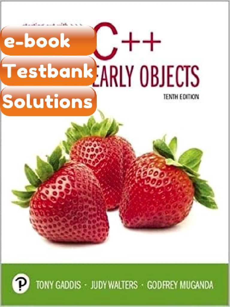 Testbank Starting Out With C Early Objects 10th Edition Fast Download ...