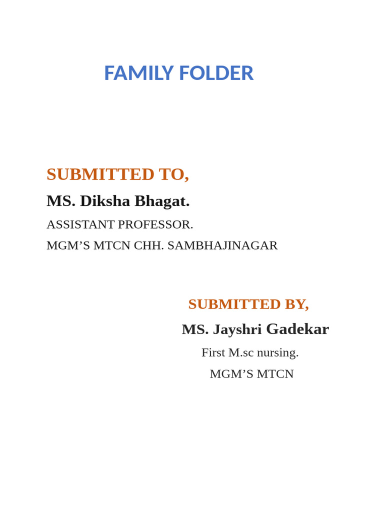 Family Folder | PDF