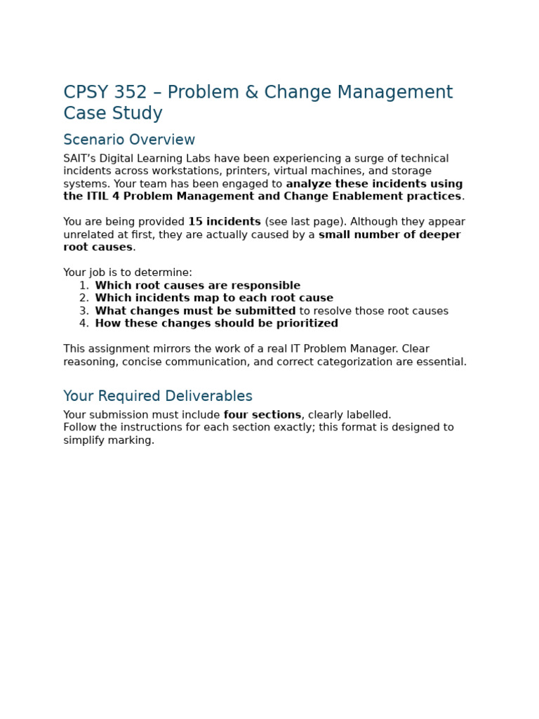 Case 3 - Problem and Change | PDF | Computer Engineering | Software