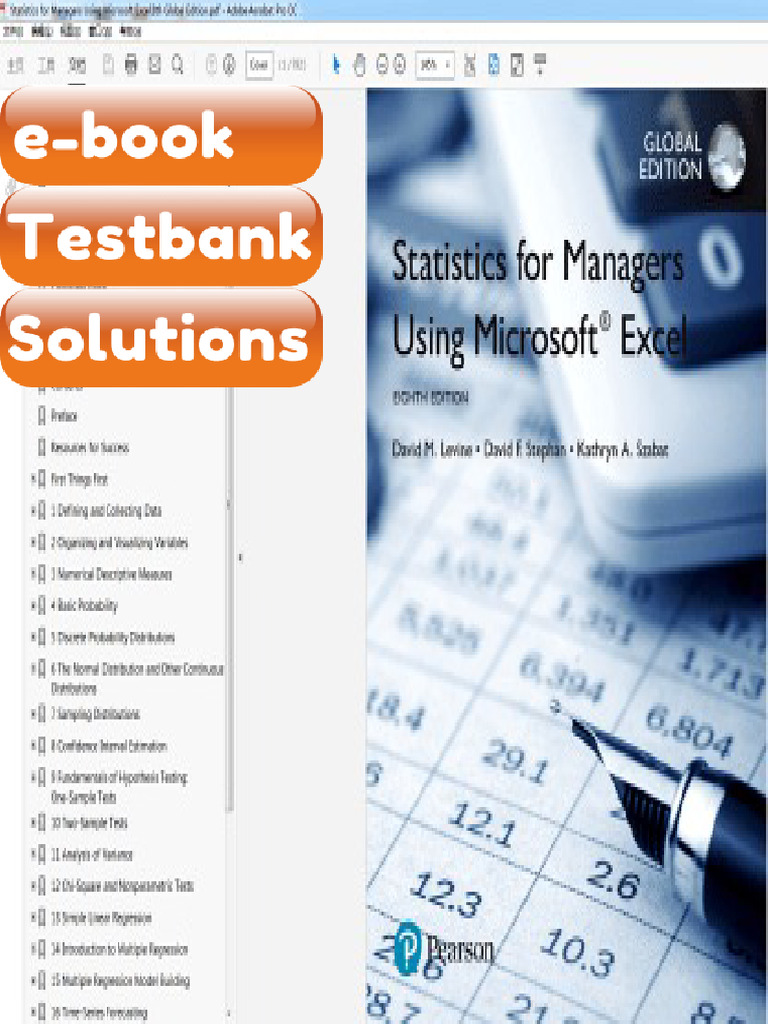 Testbank Statistics For Managers Using Microsoft Excel 8th Global ...