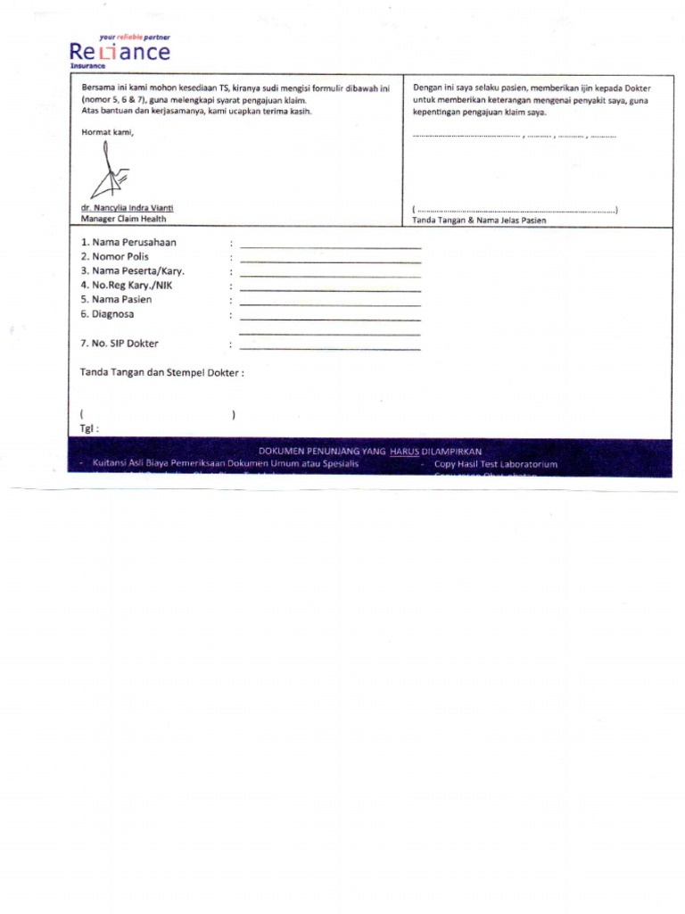 Form Reliance | PDF