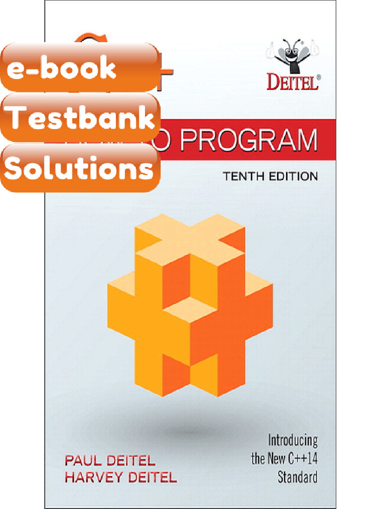 Testbank C How To Program 10th Edition Paul Deitel Ebook Solutions ...