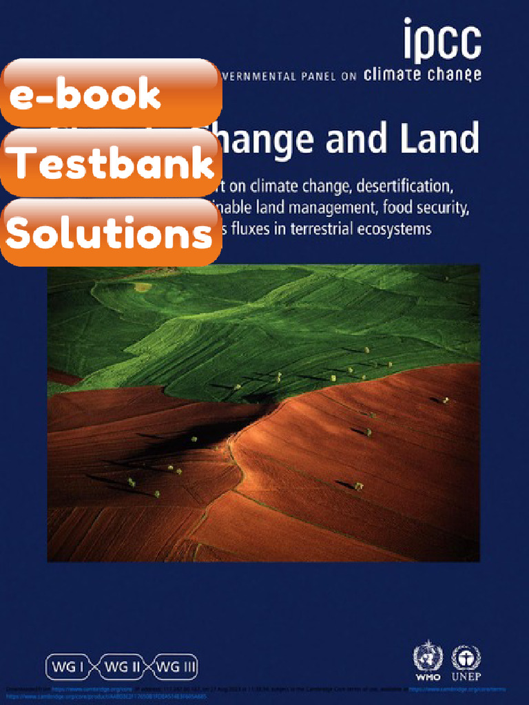 Testbank Climate Change and Land an IPCC Special Report on Climate ...