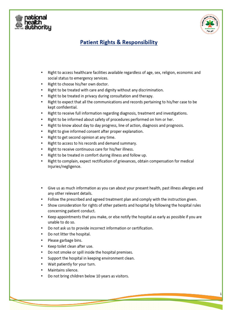 Patient Rights and Responsibilities | PDF