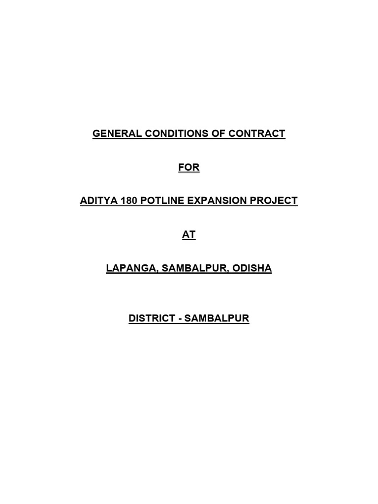 General Contract Condition | PDF | Specification (Technical Standard ...