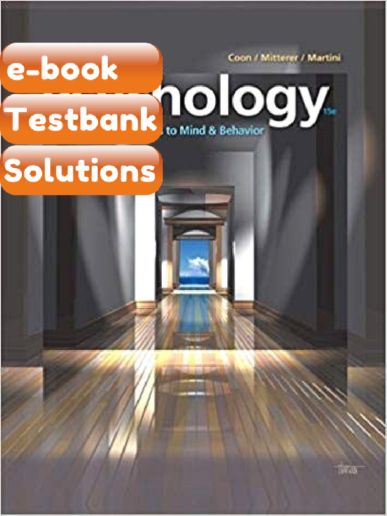 Testbank Introduction to Psychology Gateways to Mind and Behavior 15th ...