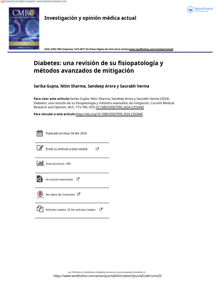 Diabetes A Review of Its Pathophysiology and Advanced Methods of ...
