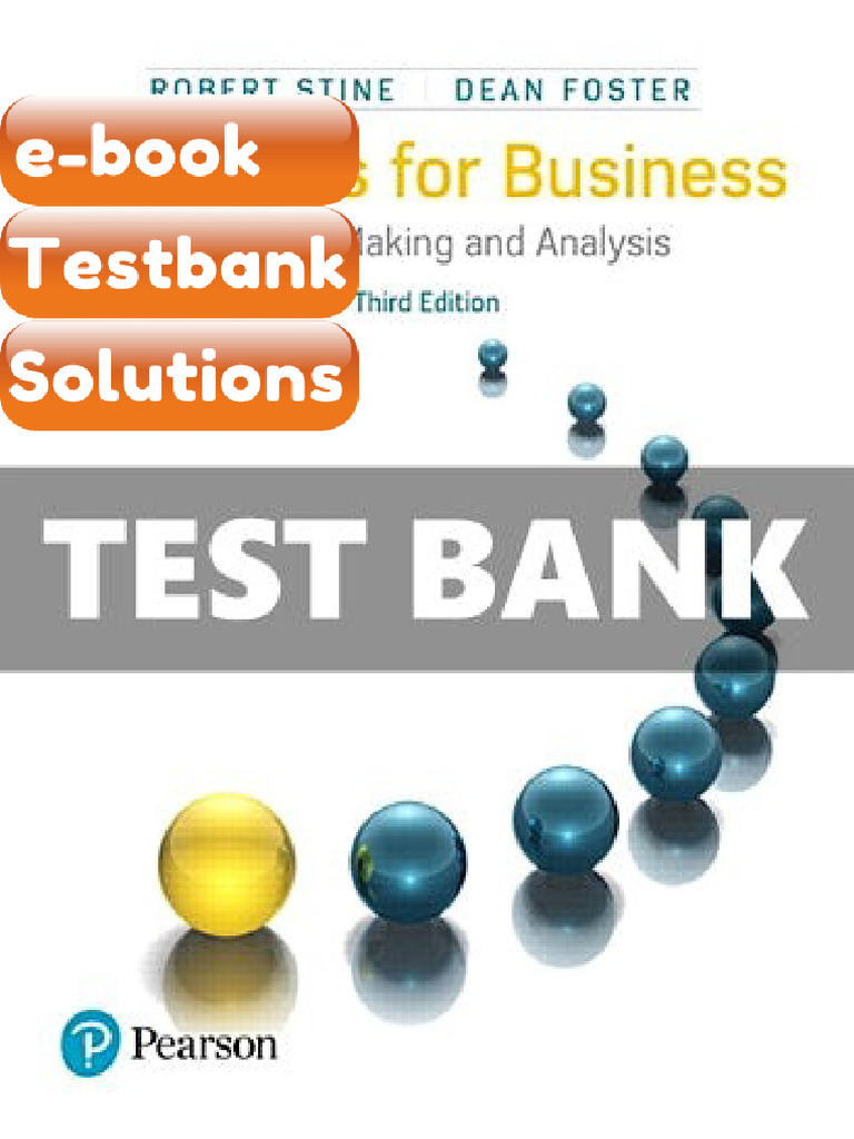 Testbank Statistics for Business Decision Making and Analysis 3 Ed ...