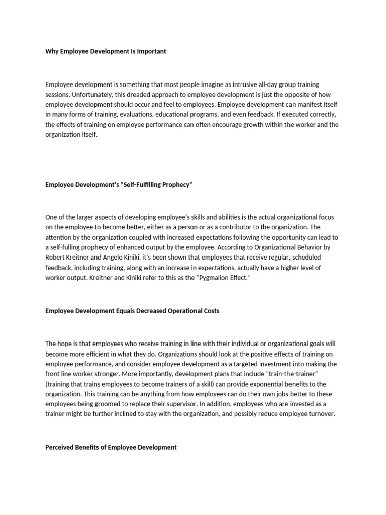 Impact of Training On Employee Performance | PDF | Employment ...