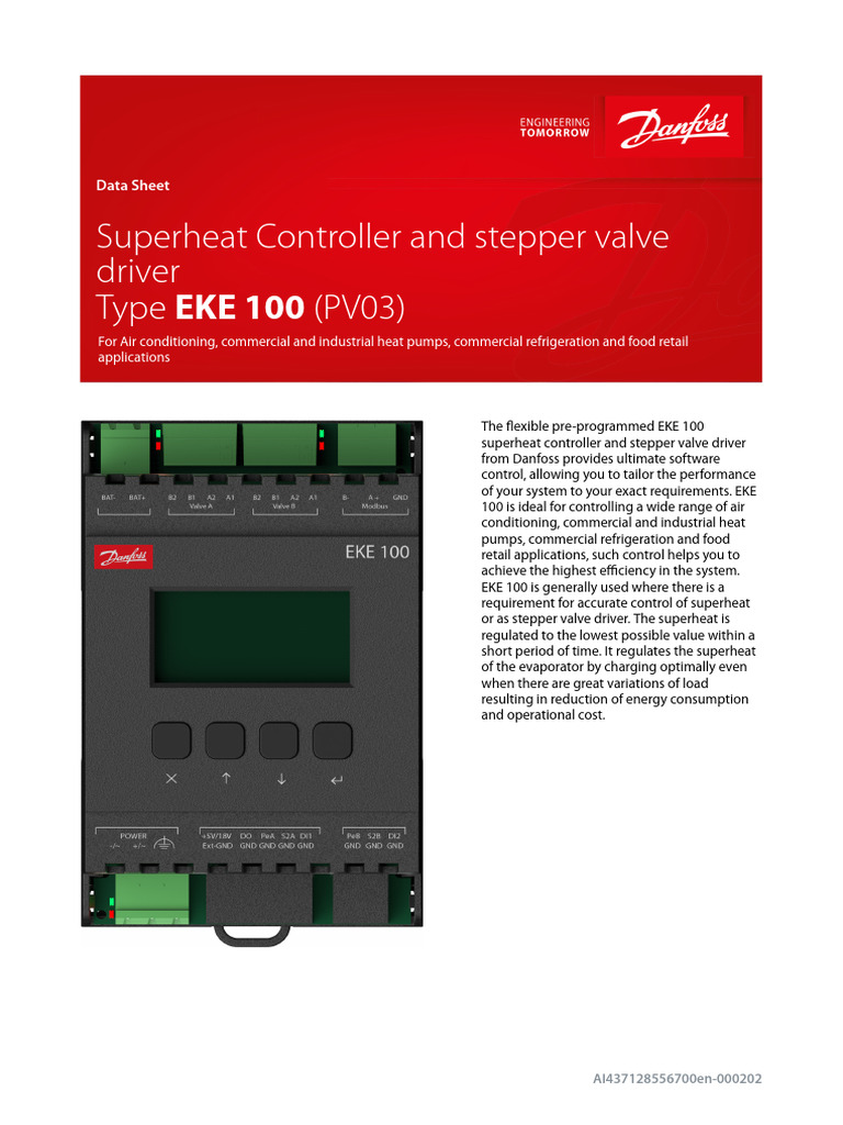 EEV controller-EKE100-080G5052 | PDF | Heat Pump | Power Supply