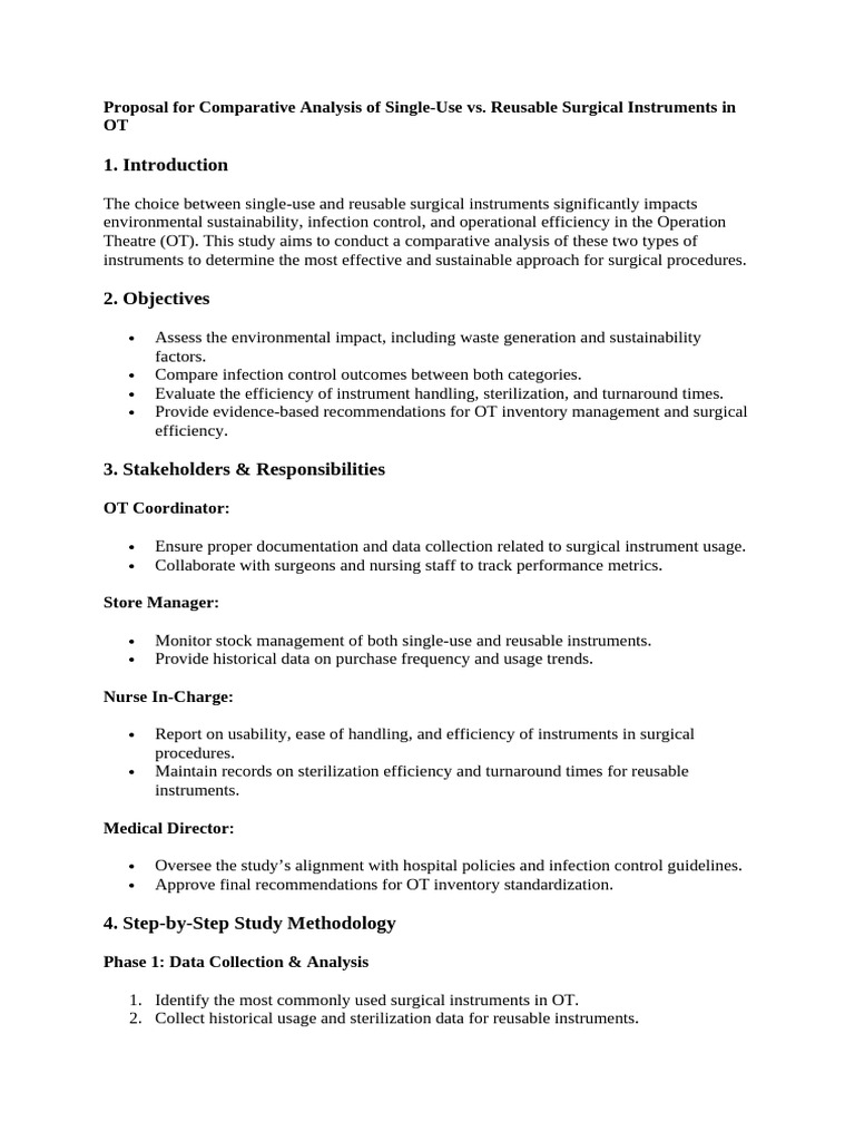 Proposal For Comparative Analysis of Single | PDF | Life Cycle ...