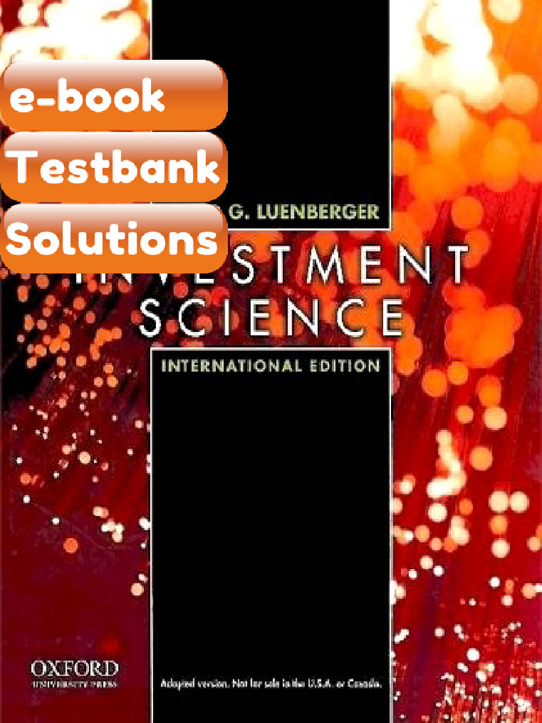 Testbank Investment Science Fast Download | PDF | Subscription Business ...