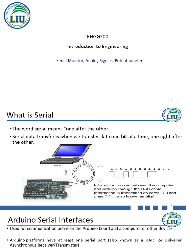ENGG200 Lecture6 Part1 Serial-Potentiometer Analog | PDF | Resistor ...