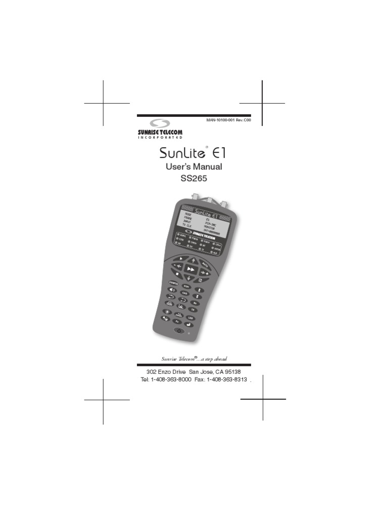 Sunlite E1 De Sunrise Telecom, équipement Télécom D'occasion, Bon état