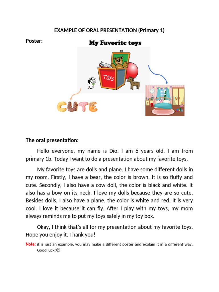 Example of Oral Presentation p1 | PDF