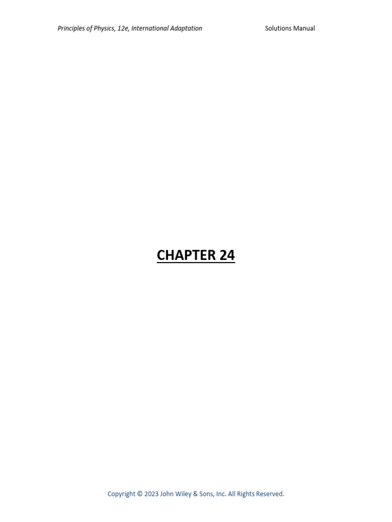 ISM Chapter 24 | PDF | Quantity | Physical Quantities