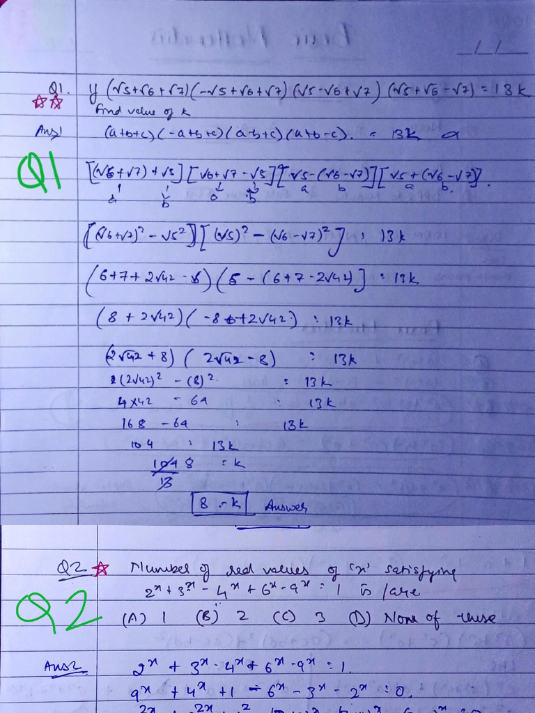Maths Ke Saval Part 1 Answer Key | PDF
