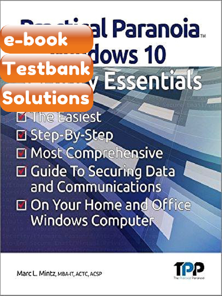 Testbank Practical Paranoia Windows Security Essentials Ebook Solutions ...
