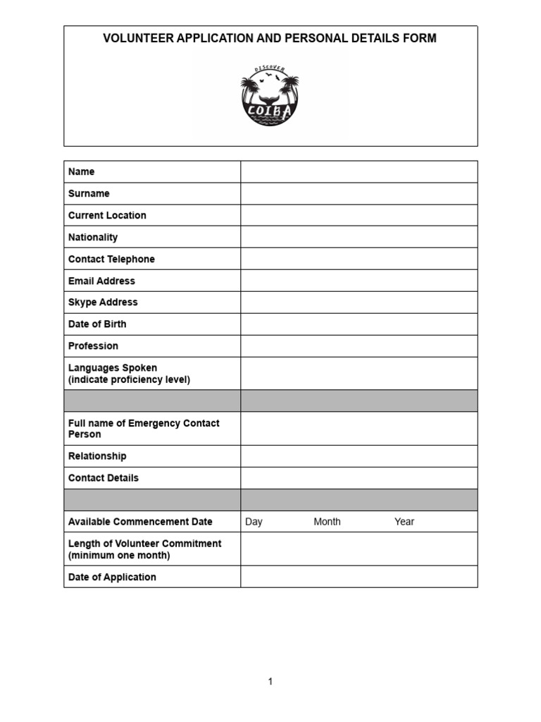 Application Form DCP | PDF | Snorkeling | Marine Biology