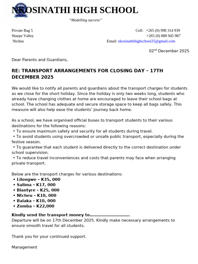 Closing Memo | PDF