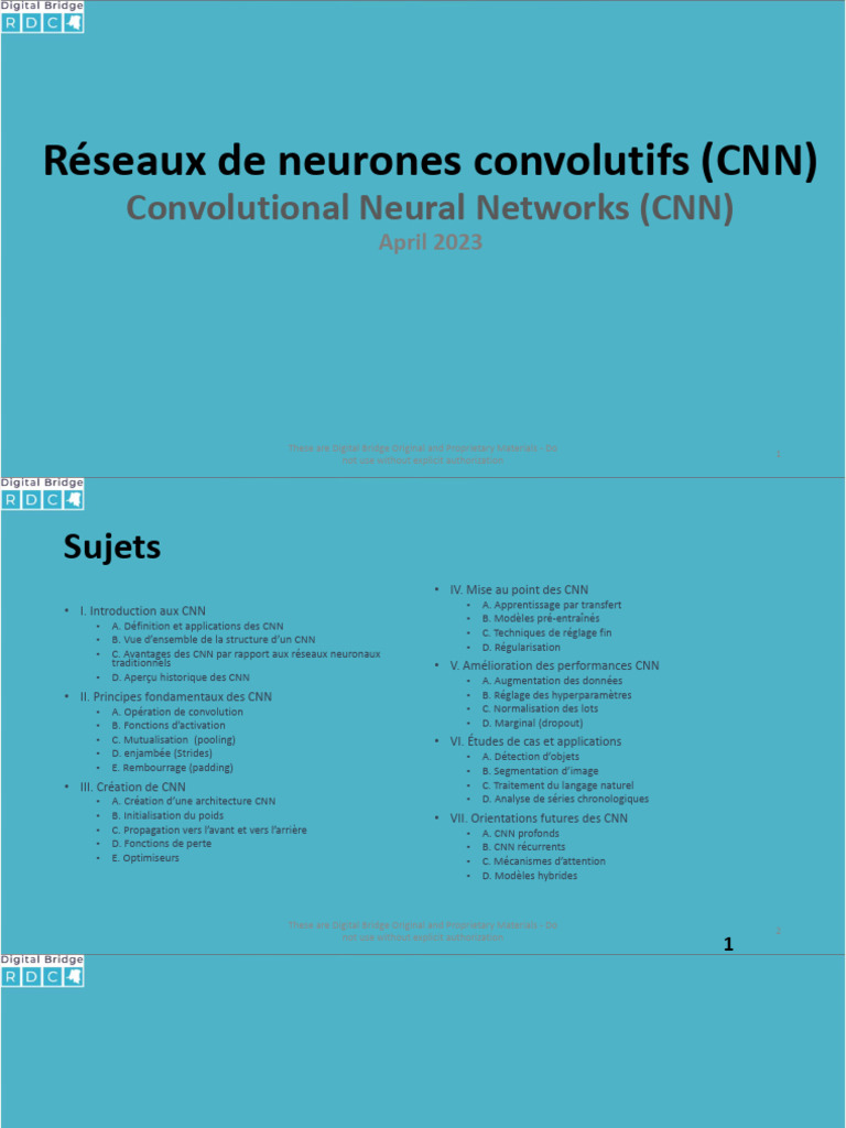 Convolutional Neural Networks - FR | PDF | Vision par ordinateur ...