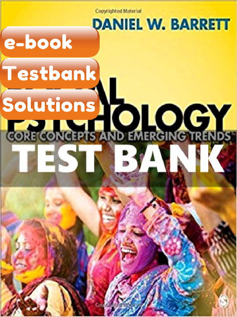 Testbank Social Psychology Core Concepts and Emerging Trends 1 Ed ...