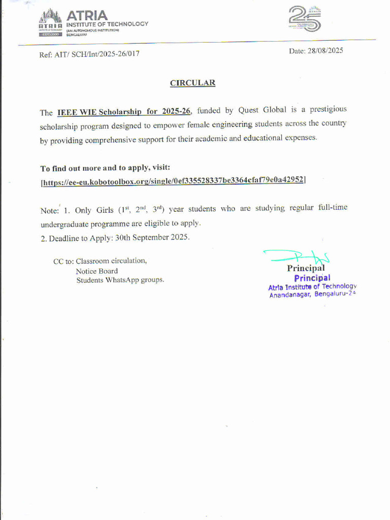 IEEE Circular To The Students | PDF