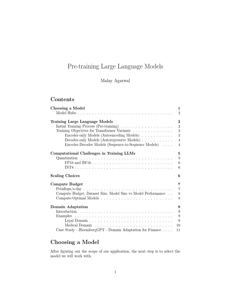 Pre-Training Large Language Models | PDF | Arithmetic | Applied Mathematics