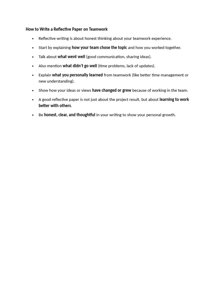 Reflection Format | PDF