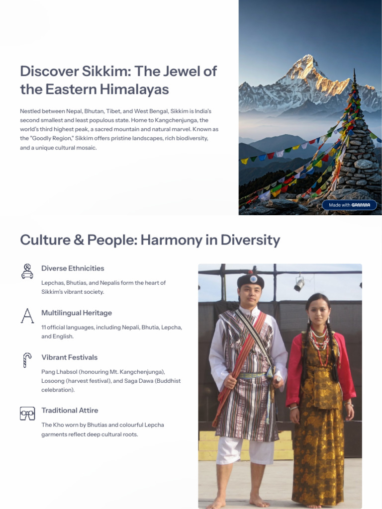 Discover Sikkim The Jewel of The Eastern Himalayas | PDF