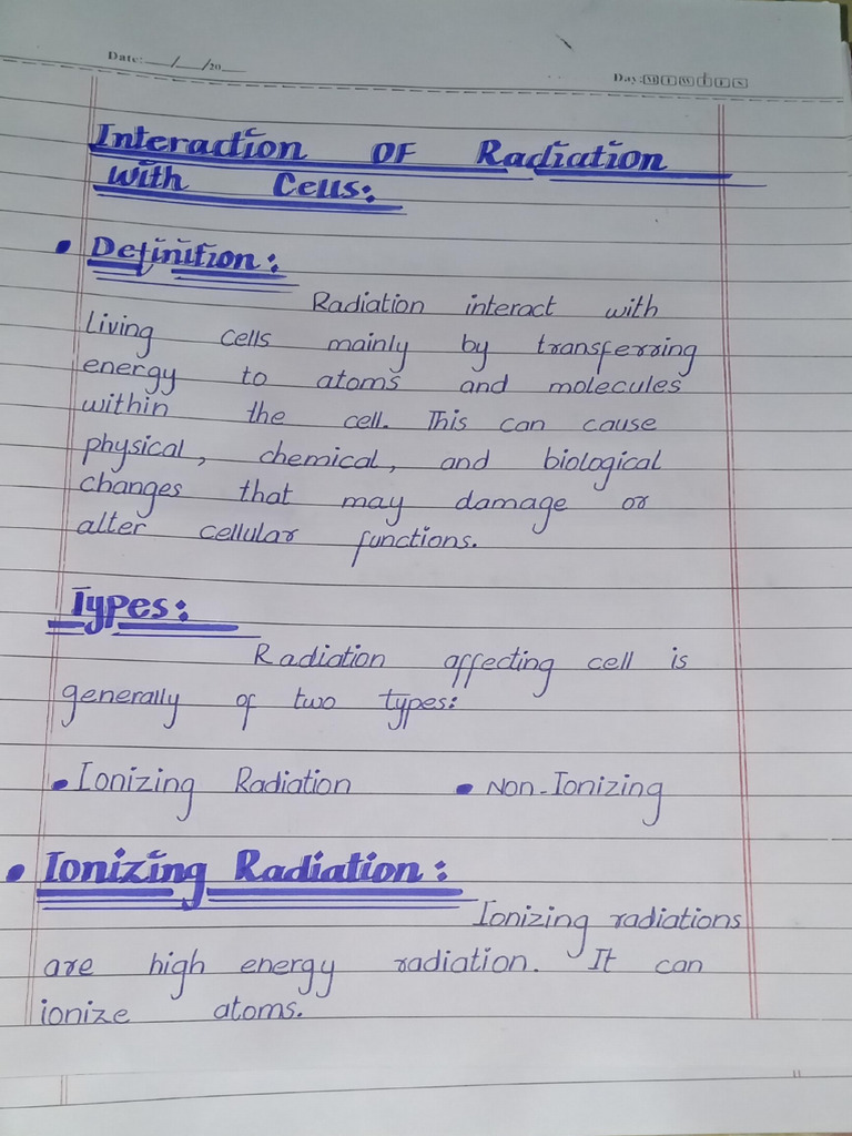 Interaction of Radiation With Cell (Group3) | PDF | Ionizing Radiation ...