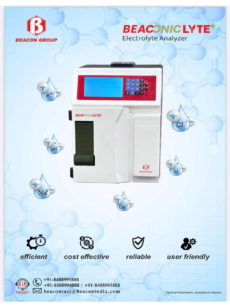 Beaconic Lyte+ Electrolyte Analyzer | PDF