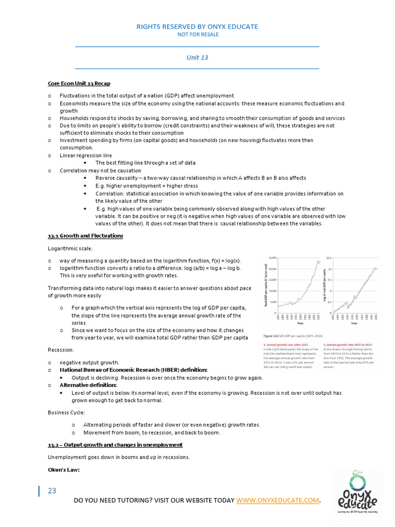 Unit 13 Economics 144 Flash Notes 3 | PDF | Cost Of Living | Gross ...