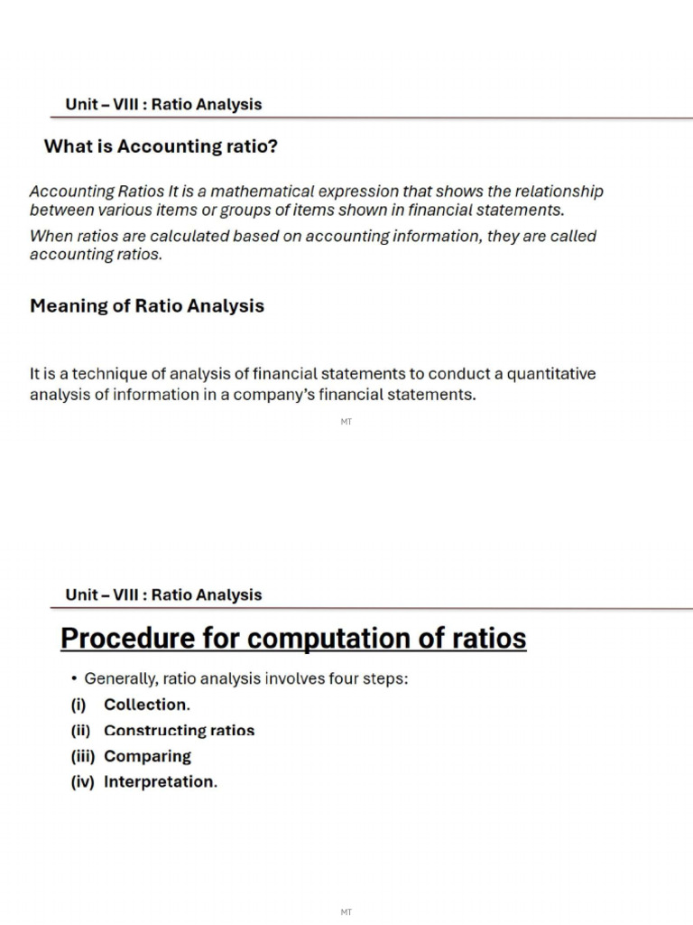 Ratio Analysis | PDF