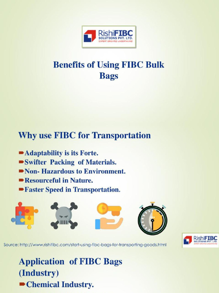 Benefits of Using FIBC Bags - Rishi FIBC - 20260205 - 130140 | PDF