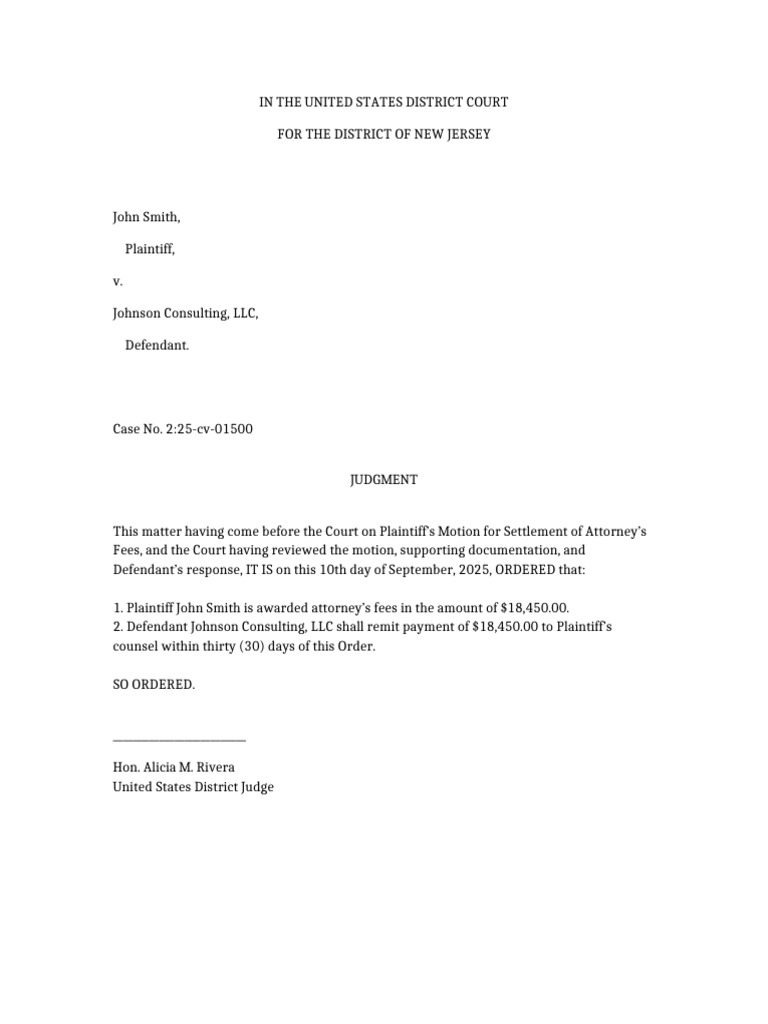Sample Judgment With Caption | PDF