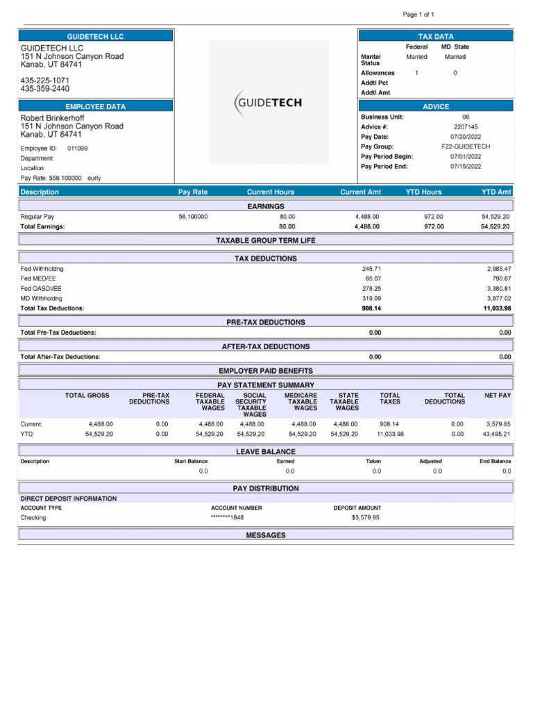 Pay Statement | PDF