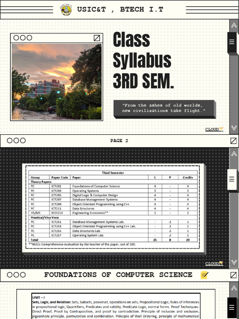 3rd Sem IT Syllabus | PDF