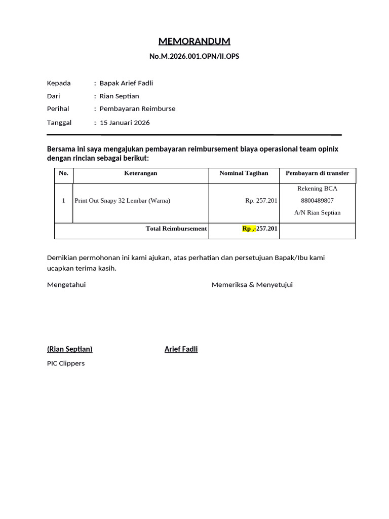 Memo 01 Pembayaran Reimbursment Pdf 